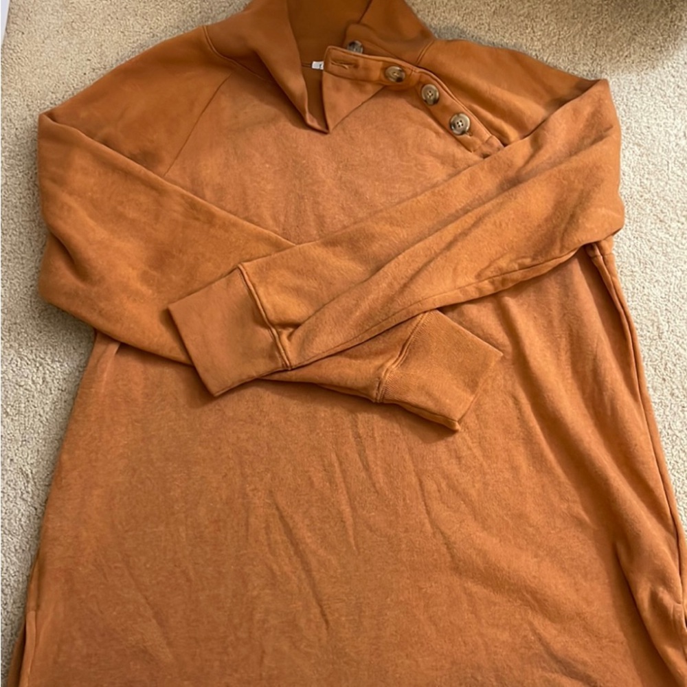 J.Crew Tunic Sweatshirt with Buttons